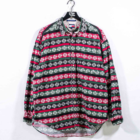 Tommy Hilfiger Snowflake Striped Button Down Shirt