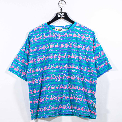 Lightning Bolt AOP Striped Surf T-Shirt