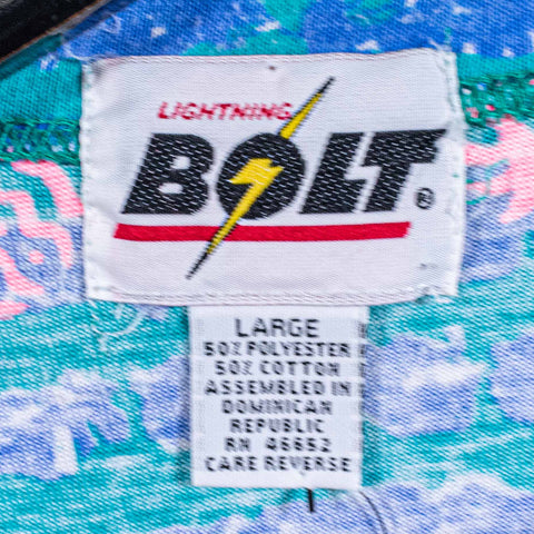 Lightning Bolt AOP Striped Surf T-Shirt