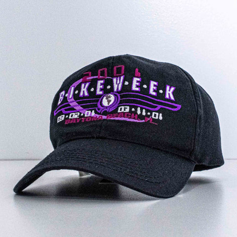 Daytona Beach Bike Week 2001 Snapback Hat Biker