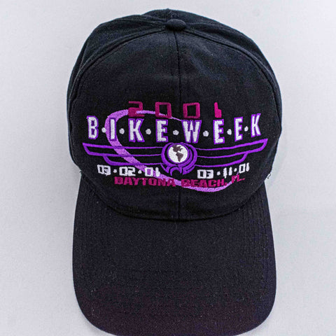 Daytona Beach Bike Week 2001 Snapback Hat Biker