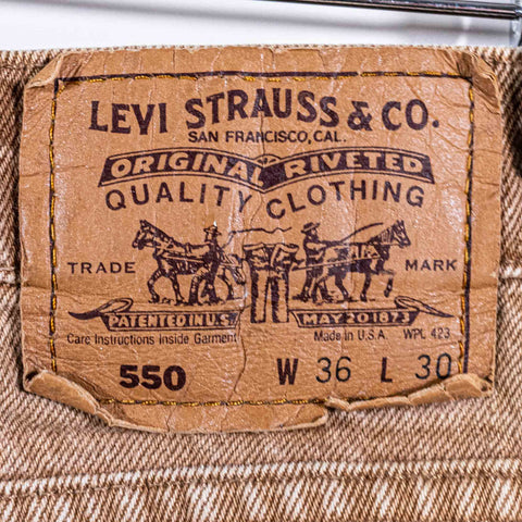 Levis 550 Black Tab Brown Jeans