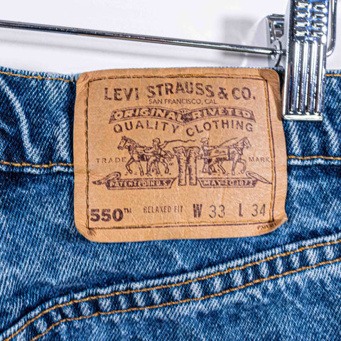 Levis 550 Relaxed Fit Orange Tab Jeans