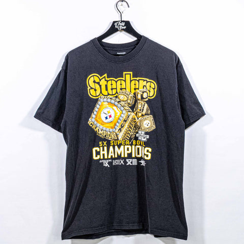 Pittsburgh Steelers 5 Time Super Bowl Champions Rings T-Shirt