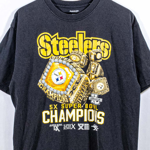 Pittsburgh Steelers 5 Time Super Bowl Champions Rings T-Shirt