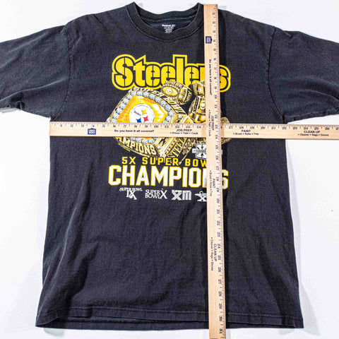 Pittsburgh Steelers 5 Time Super Bowl Champions Rings T-Shirt