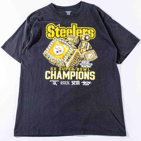 Pittsburgh Steelers 5 Time Super Bowl Champions Rings T-Shirt