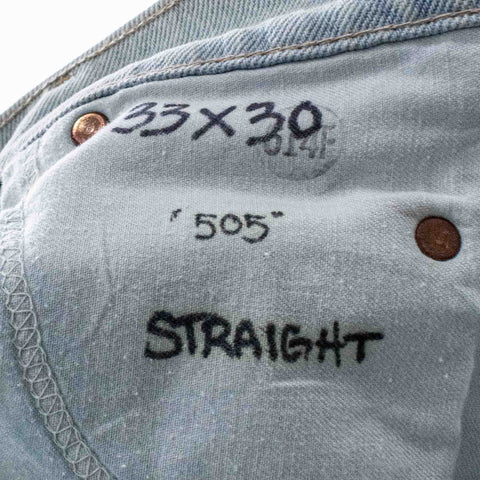 Levis 505 Orange Tab Jeans Faded