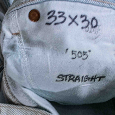 Levis 505 Orange Tab Jeans Faded