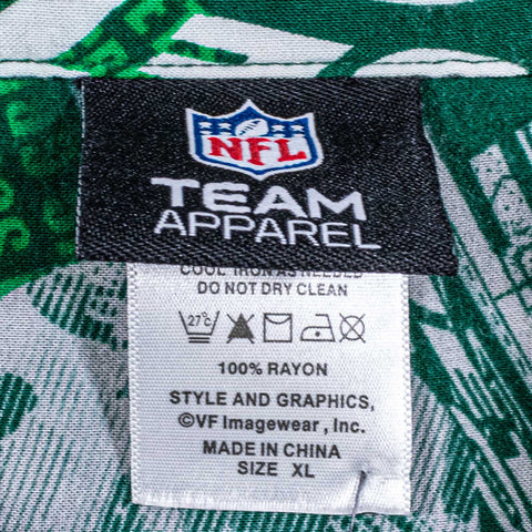 New York Jets NFL Gang Green Hawaiian Button Shirt