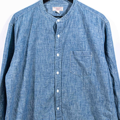 Wallace & Barnes Selvedge Band Collar Chambray Shirt
