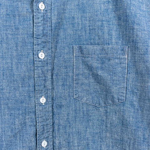 Wallace & Barnes Selvedge Band Collar Chambray Shirt