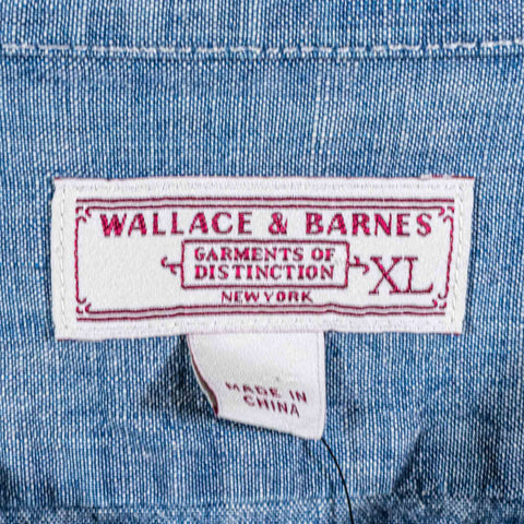 Wallace & Barnes Selvedge Band Collar Chambray Shirt
