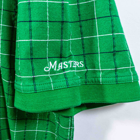 Masters Collection Green Plaid Golf Polo Shirt