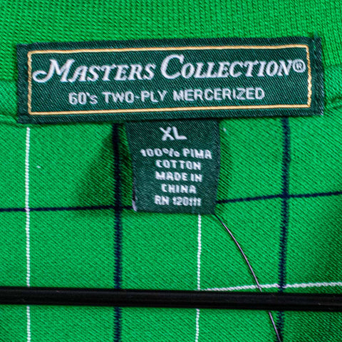Masters Collection Green Plaid Golf Polo Shirt