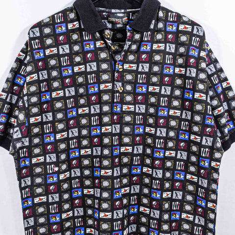Thums Up All Over Print Golf Polo Shirt