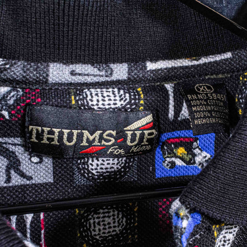 Thums Up All Over Print Golf Polo Shirt