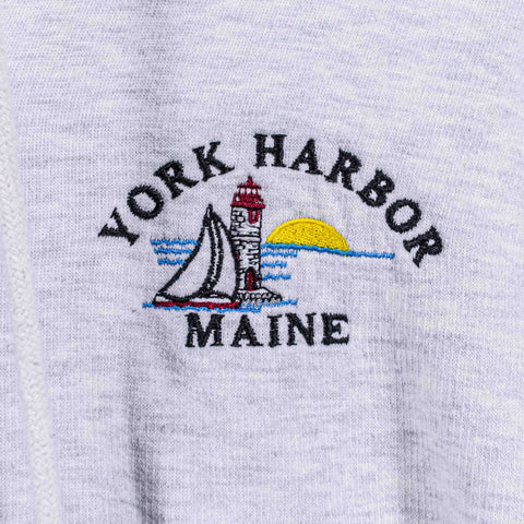 York Harbour Maine Lighthouse Zip Hoodie Sweatshirt