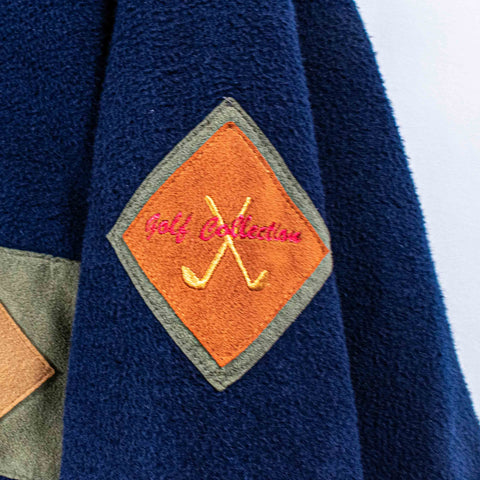 SDI Golf Classic Argyle Fleece Polo Pullover Sweater