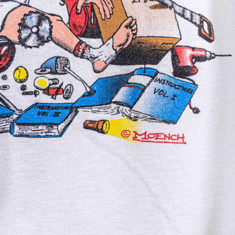 Real Men Don't Read Instructions T-Shirt Joke Funny Single Stitch