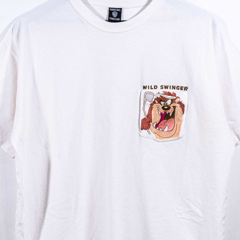 Taz Tazmanian Devil Wild Swinger Pocket T-Shirt Warner Bros Looney Tunes