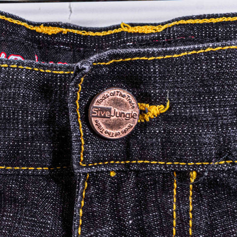 5ive Jungle Jeans Baggy Wide Leg Hip Hop Embroidered