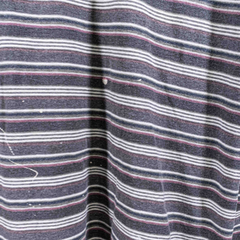 Striped Long Sleeve Henley T-Shirt Distressed Sun Faded Surf Skate