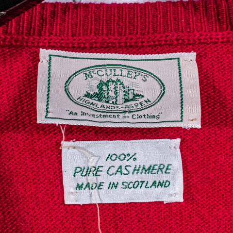 McCulley's Pure Cashmere Knit Sweater Made in Scotland
