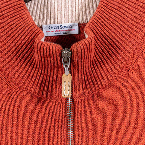 Gran Sasso Merino Ultraline Cashmere Full Zip Vest Made in Italy