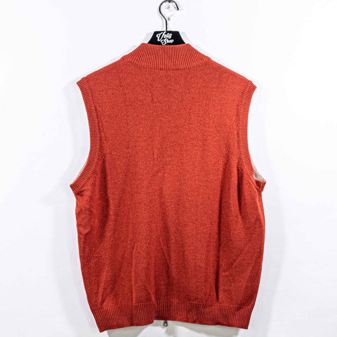 Gran Sasso Merino Ultraline Cashmere Full Zip Vest Made in Italy