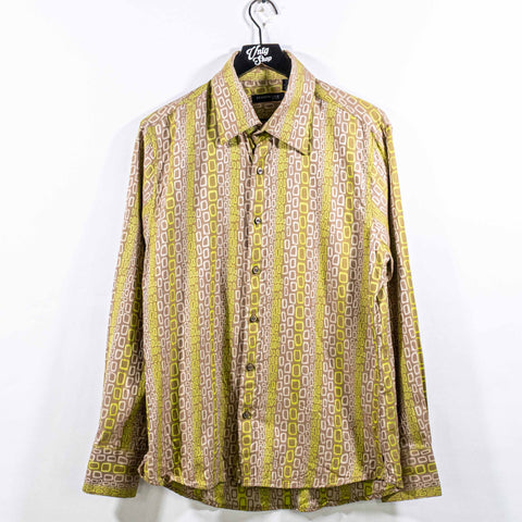 Kenneth Cole Psychedelic Disco Button Shirt