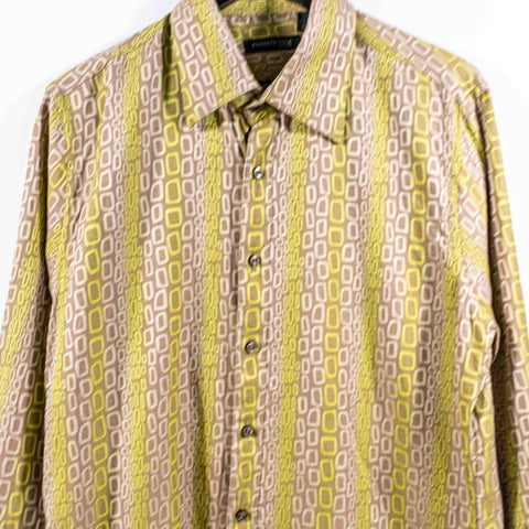 Kenneth Cole Psychedelic Disco Button Shirt