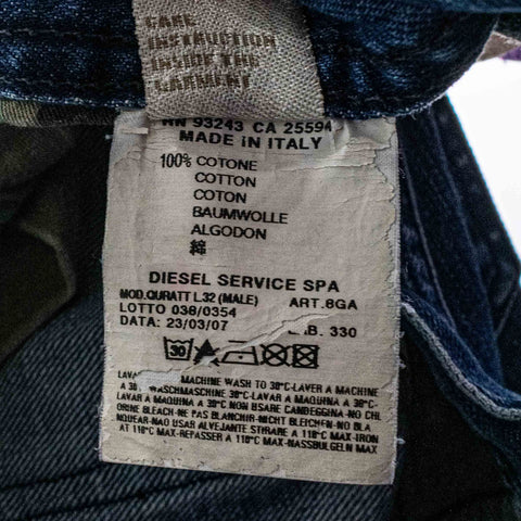 Diesel Quratt Jeans Made in Italy Button Fly