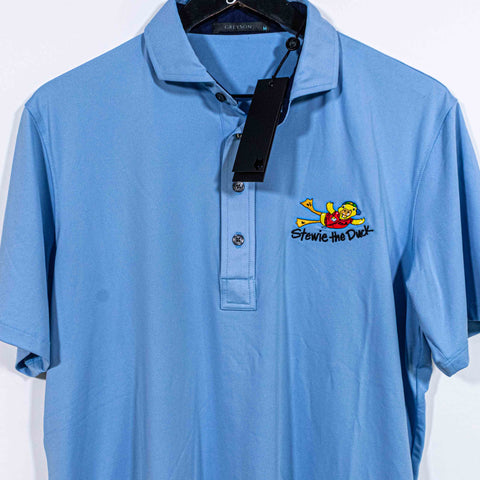 Greyson Performance Golf Polo Shirt Stewie The Duck Stew Leonards