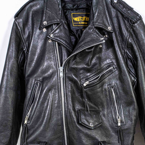 Unik Ultra Belted Leather Motorcycle Jacket