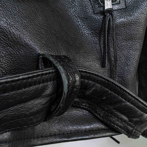 Unik Ultra Belted Leather Motorcycle Jacket
