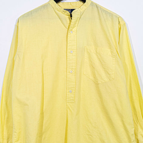 Polo Ralph Lauren Popover Button Shirt Mandarin Band Collar