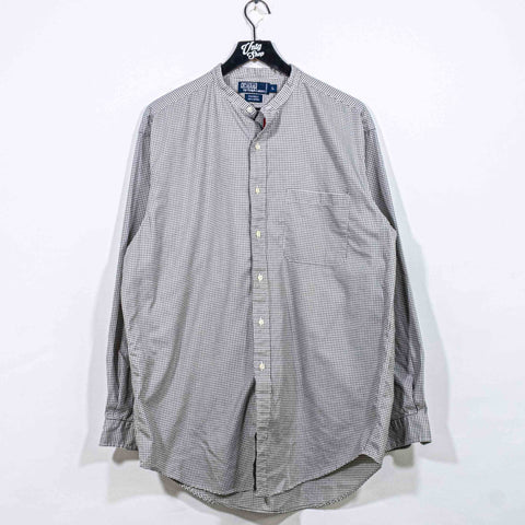 Polo Ralph Lauren PostBoy Plaid Button Shirt Mandarin Band Collar