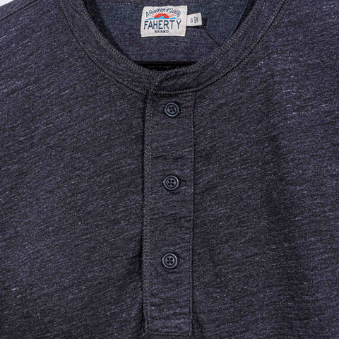 Faherty Henley Heather Gray T-Shirt