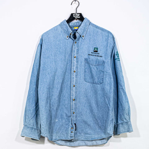 Netscape Internet Technology Denim Button Down Shirt