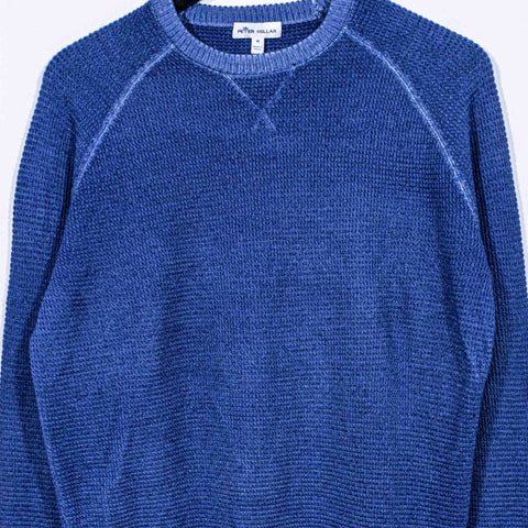 Peter Millar Crown Merino Wool Garment Dyed Waffle Raglan Crew Sweater