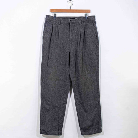 GAP Relaxed Fit Pleated Cuffed Pants Heather Gray
