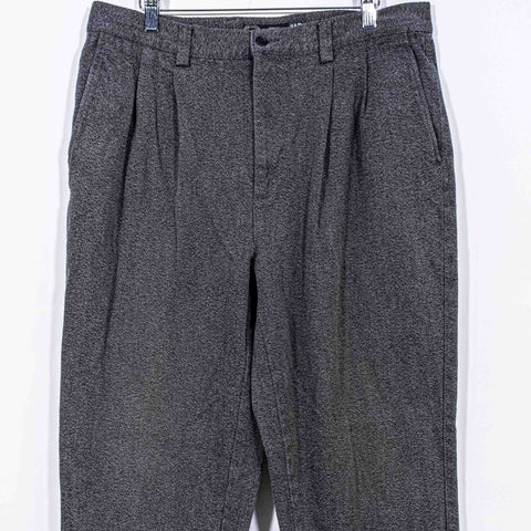 GAP Relaxed Fit Pleated Cuffed Pants Heather Gray