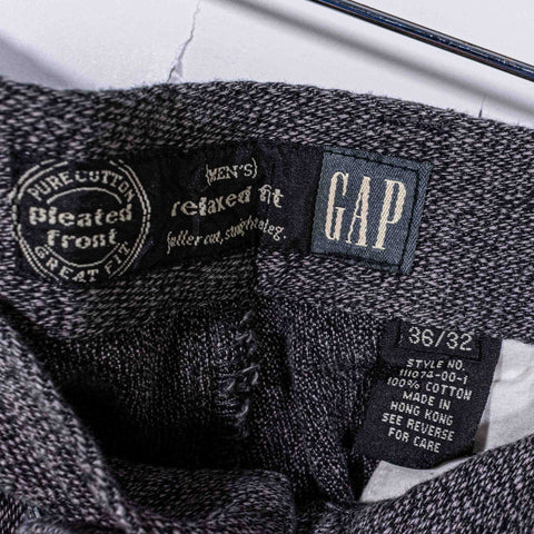 GAP Relaxed Fit Pleated Cuffed Pants Heather Gray