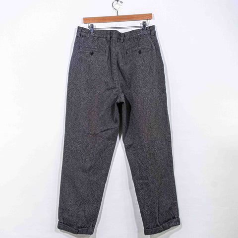 GAP Relaxed Fit Pleated Cuffed Pants Heather Gray
