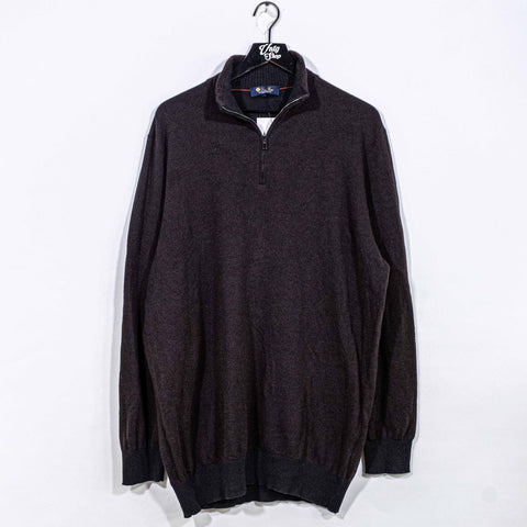 Loro Piana Roadster Pull Cashmere 1/4 Zip Pullover Sweater