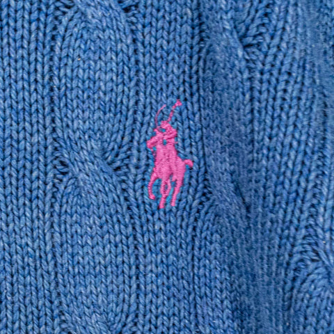 Polo Ralph Lauren Pony Silk Cashmere Cable Knit Fisherman Sweater