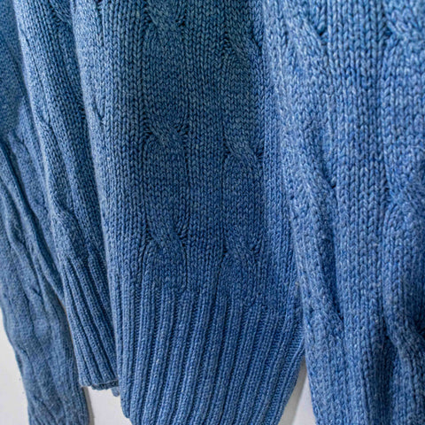 Polo Ralph Lauren Pony Silk Cashmere Cable Knit Fisherman Sweater