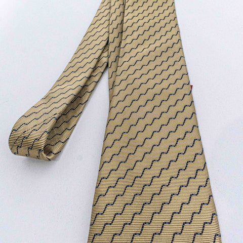 Armani Collezioni Silk Tie Made in Italy Zig Zag Geometric Striped Pattern