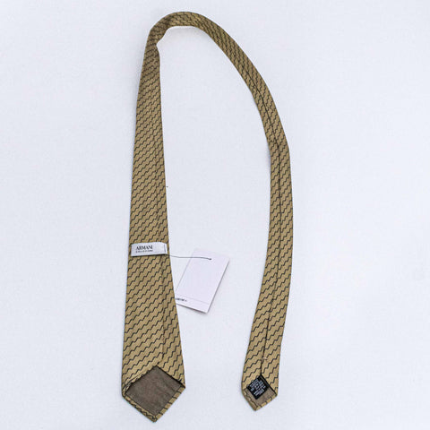 Armani Collezioni Silk Tie Made in Italy Zig Zag Geometric Striped Pattern